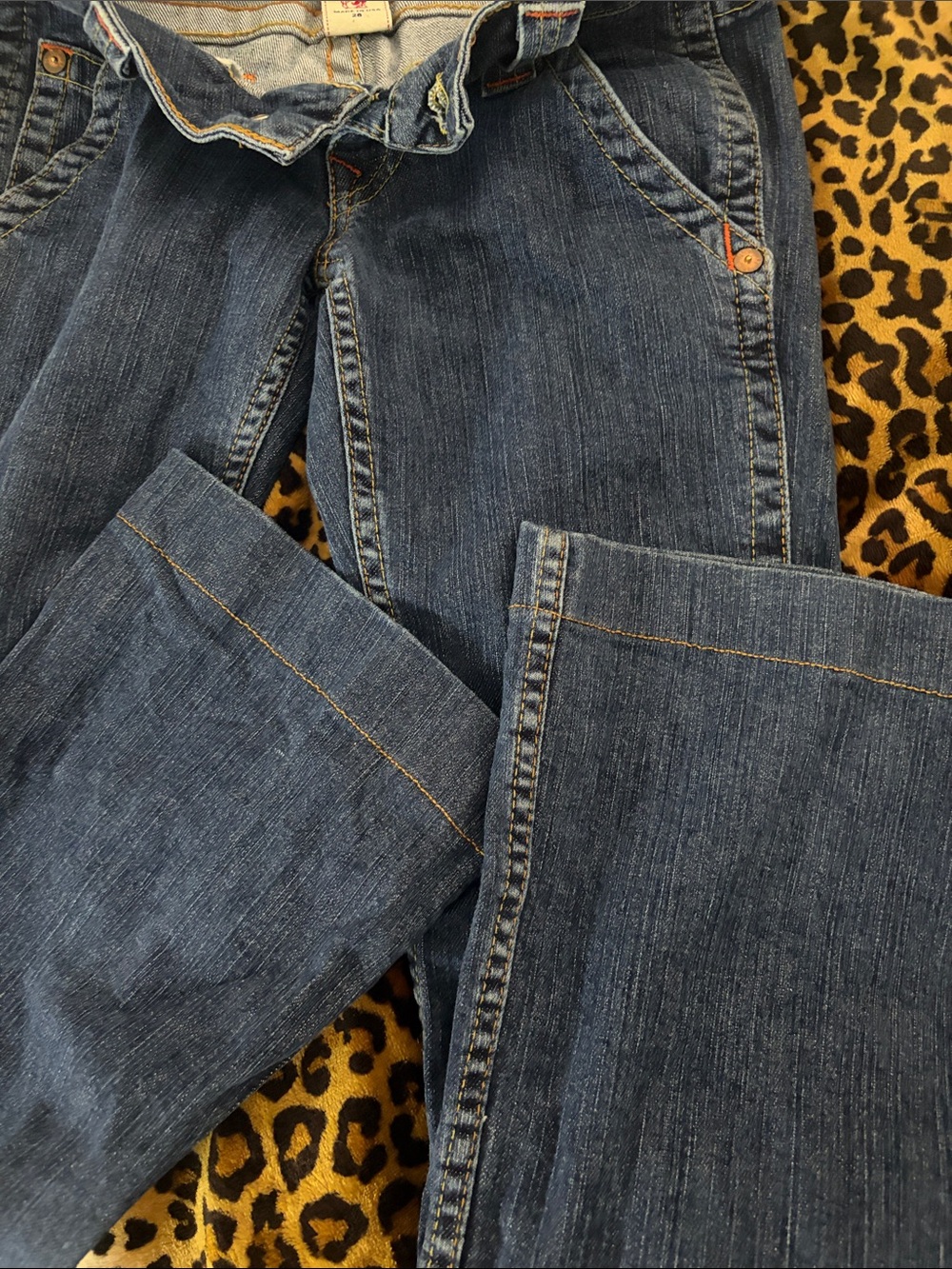 True Religion Dark Blue Flare Jeans - Picture 5 of 5